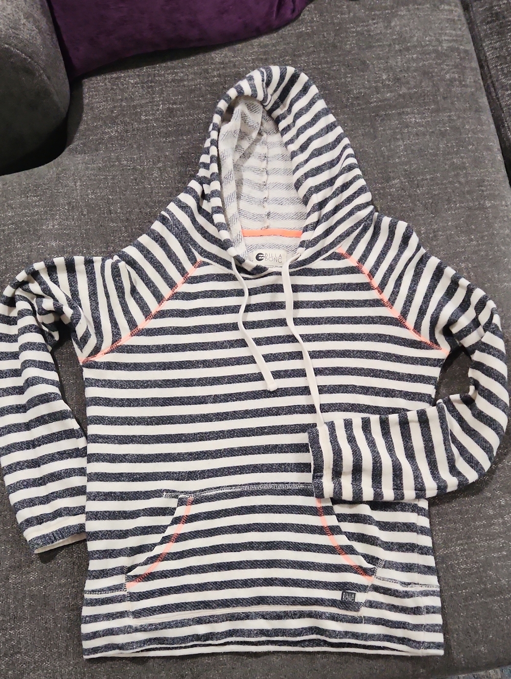 Billabong Hooded Drawstring Pullover With Pouch